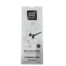 Happy Sinks Magnetic Dish Cloth Holder Stainless Steel Silver New