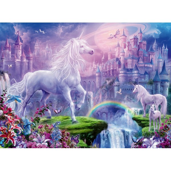Ravensburger Unicorn Kingdom 100 Piece XXL Glitter Jigsaw Puzzle for