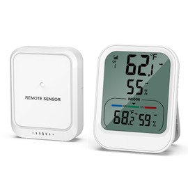 Ankilo Wireless Meter for Indoor and Outdoor Temperature and Humidity Wireless Outdoor Sensor Range up to 100 m White