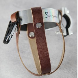 Vintage Leather Bike Handlebar Cruiser Bike Mountain Road Bicycle Coffee Drink Cup Holder Water Bottle Cup Holder，Electric Scooter，Motorcycle Handlebar Aluminum Cup (Brownish red)