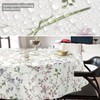 ANRO Oilcloth Tablecloth Oilcloth Tablecloth Washable Garden Tablecloth Flowers Oval