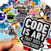 Programmer Developer Sticker Pack of 50 Vinyl Stickers for Water
