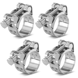 Poppstar Set of 4 hinge bolt clamps stainless steel hose clamps clamping range 29-31 mm, band width 20 mm, W4