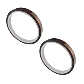 VKLSVAN 2 Pcs Insulation Heat Resistant Tape, Polyimide Tape, 0.4 in (10 mm) Wide, 9.5 ft (27 m) Length, Electronic Substrate, Masking, High Temperature Heat Resistant, Polyimide, Gold, Kapton Tape