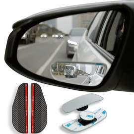 Blind Spot Mirrors, Side Rear View Mirror Rain Visor Guard, Reversing Auxiliary Round Convex Blind Area Mirror, Wide Angle Adjustable for Car SUV and Trucks (Split type - A)