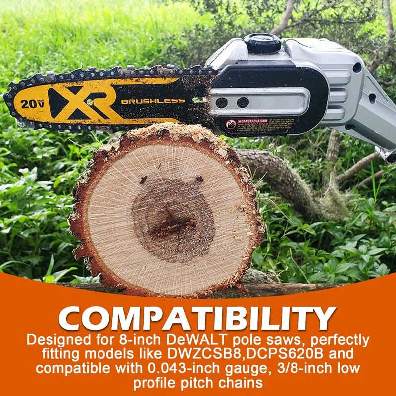 LikeLion 8-inch Pole Saw Replacement Bar DWZCSB8, DCPS620B, Fit for