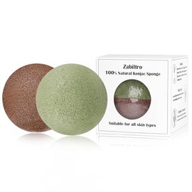 Esponjas Faciales Naturales De Konjac - Semicirculares - Para Una Limpieza Y Exfoliación Facial Suave Y Ecológica - Cuidado De La Piel - Limpieza Faci