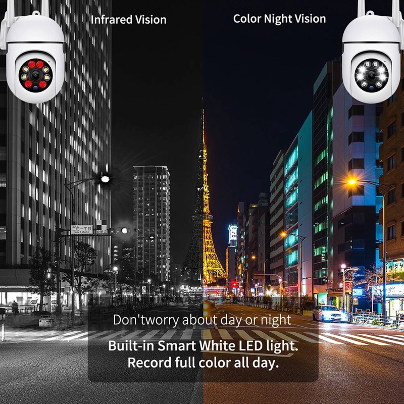 Wireless Camera Night Vision 360° 2.4G 1080P 2 Way Audio