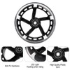 WHEELGOO Wiggle Scooter 145mm White Light-Up Replacement Wheels Front/Rear for