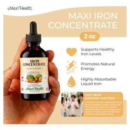 Maxi-health Liquid Iron Concentrate Supplement (2 Oz.) For M