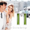 YFN Peridot Bar Earrings for Women Sterling Silver Peridot Leverback