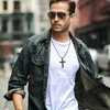 American Flag Cross Urn Necklace for Ashes for Men Women