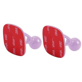 Universal Car Phone Holder Mount with Adhesive Pads, Compatible with 17mm Ball Head, Strong and Sturdy Base for Cellphones (Pink/2pcs)