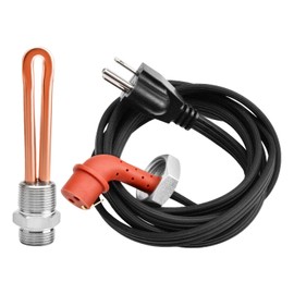 Diesel Engine Block Heater Assembly Heating Unit with Cable Cord Fits for 1995-2003 F150 F250 F350 F450 Super Duty & Other Fo-rd V8 7.3L Vehicles Replace F7TZ-6A051-AA 120V 1000W 3/4" NPT