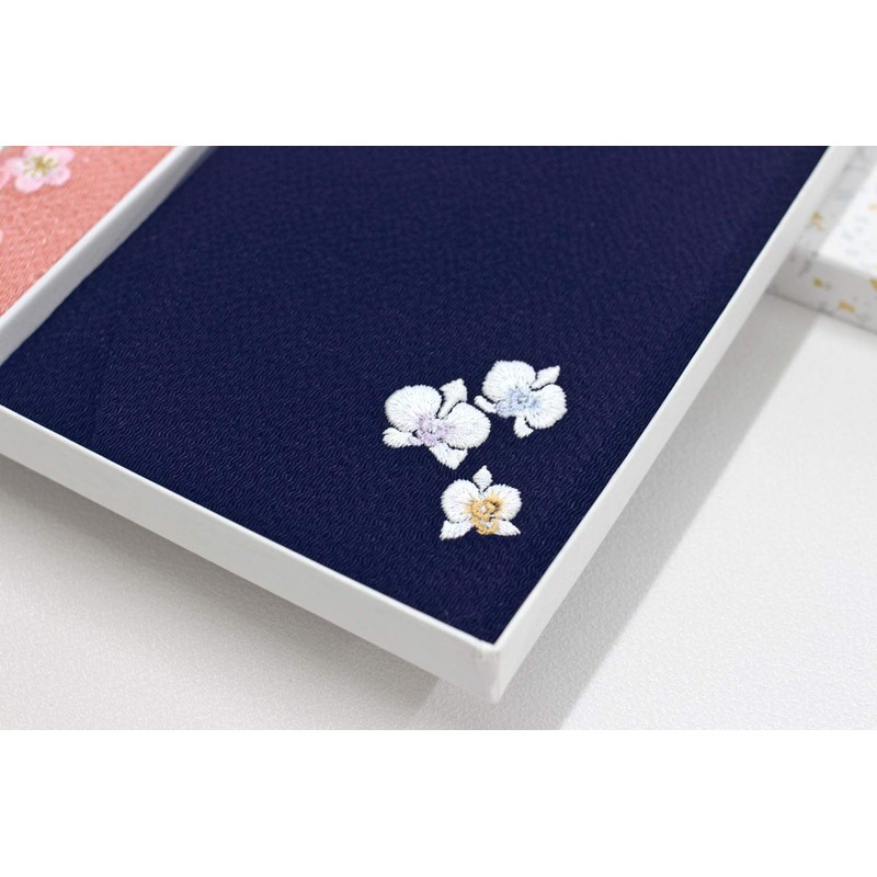 Crepe Reiki Japanese Embroidered Gold Seal Set (Plum / Orchid)