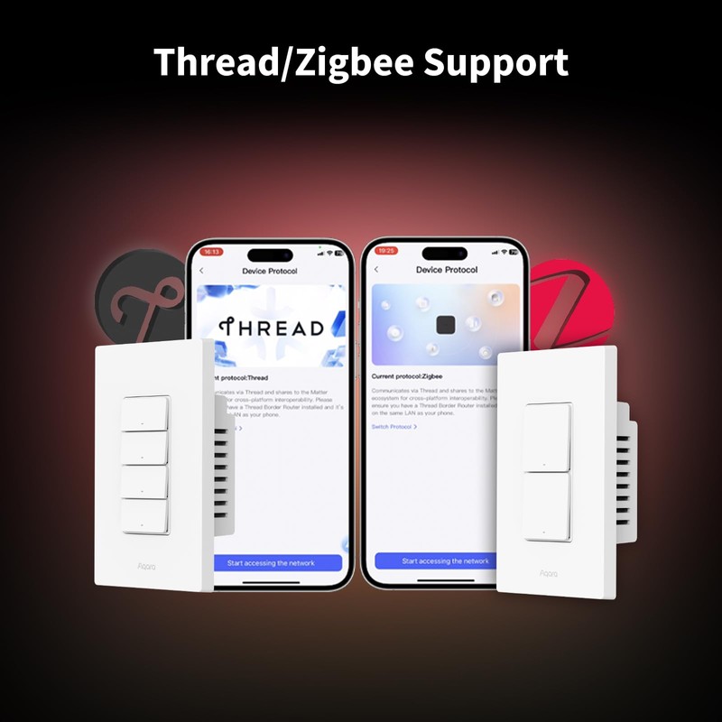 Aqara Smart Light Switch H2 (2-in-1 Neutral, 4 Buttons, 3