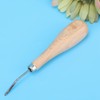 Rhombus Awl Steel Cone Punching Leather Tool Beech Handle Diamond