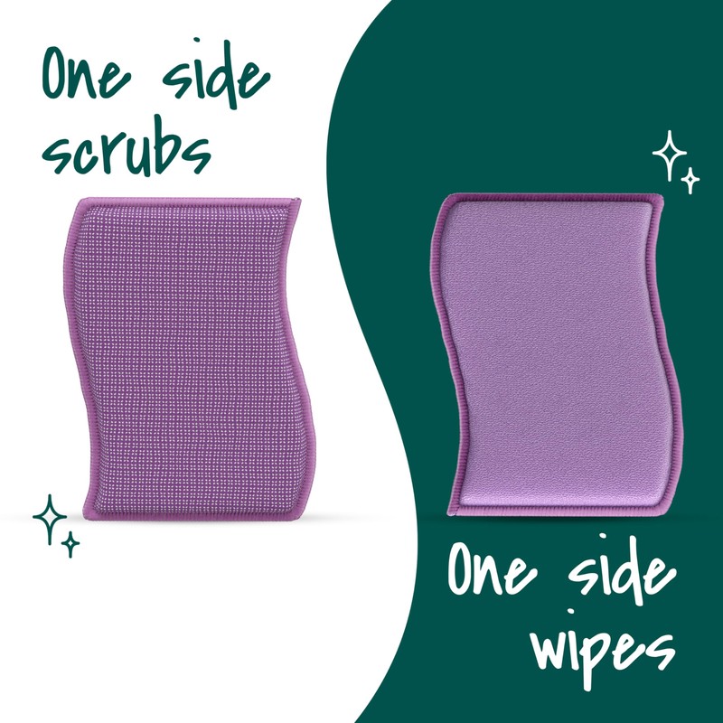 Scotch-Brite Stay Clean Scrubber Pads, 2-Pack, Non-Scratch Dish Sponges for