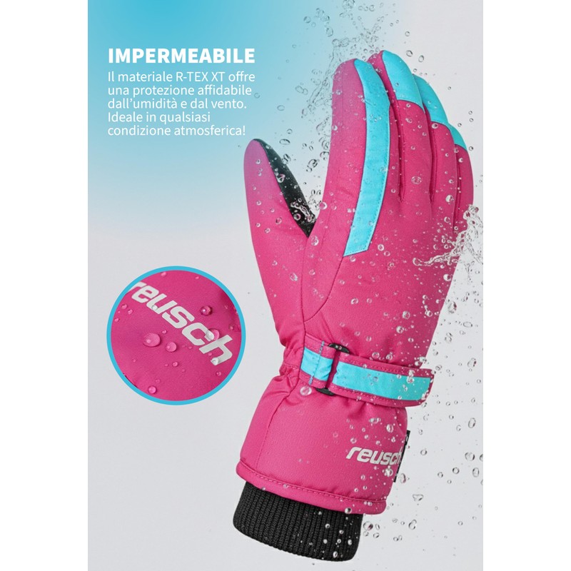 Reusch Guanti invernali bambini | caldi e impermeabili con polsini