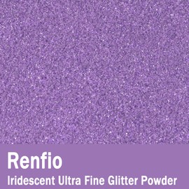 Renfio Iridescent Ultra Fine Glitter Powder Resin Supplies Glitters 1.94 Oz (55g) PET Flake Crafts Sequins 1/128" 0.008" 0.2mm Epoxy Chips Flakes for Tumblers Slime Painting - Dream Purple
