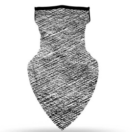 Unbranded Unisex Face Scarf Bandana with Ear Loops Black White