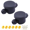 Tynoscco IP66 Round Waterproof Junction Box, 2Way 3Pin(24A 450VAC) Underground/Outdoor