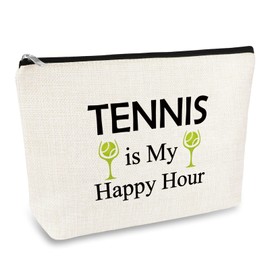 Tennis Gifts for Women Tennis Lover Gift Cosmetic Bag Tennis Team Gift Tennis Player Birthday Gift Tennis Coach Gift Makeup Bag Tennis Gifts for Friends Coworkers Christmas Gift Travel Pouch