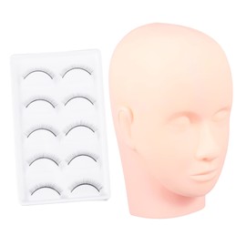 FRCOLOR Eyelash Extension Training Head Makeup Eyelash Head Multipurpose Practice Kit for False for Levels
