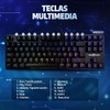 GAME FACTOR KBG500-RD Teclado Mecánico Gamer, con Ñ Tenkeyless, Retroiluminación