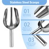 2 Pcs Ice Scoop for Freezer, 6 Oz Metal Ice