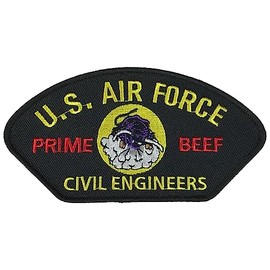 Embroidered Patch - Patches for Women Man - US AIR Force Prime Beef Civil Engineers Patch