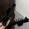RuiMi Black Ribbon Hair Clip On Back Exquisite High Ponytail
