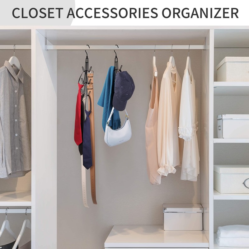 Purse Hanger for Closet, Rotatable Purse Organizer Bag Hanger Purse