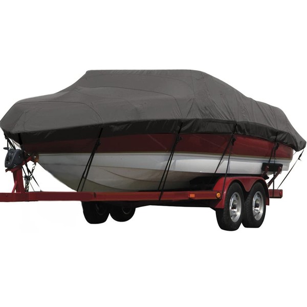 Seamander Heavy Duty Polyester Boat Cover, Solution-Dyed Yarn Marine Grade,Waterproof