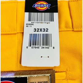 Dickies Vintage Y2K Dickies Double Knee Cell Phone Work Pant Gold Yellow 85283 NWT 32-48 - 32 in