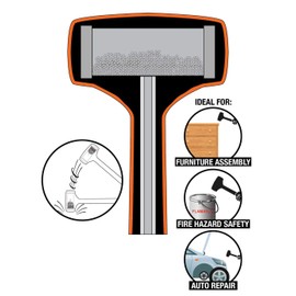 Dead Blow Hammer, Neon Orange, Spark and Rebound Resistant (3 LB)