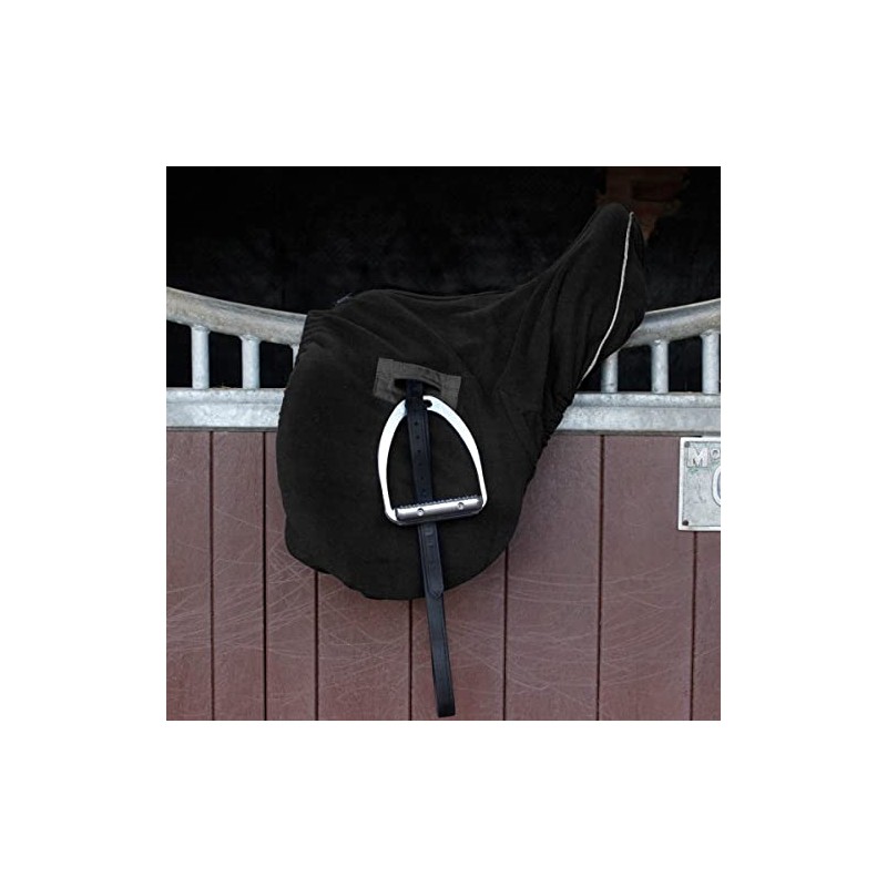 Cottage Craft Equestrian Saddle Cover - Soft Fleece Horse Black