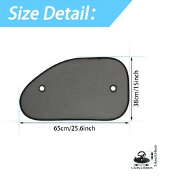 QOOWFEANIG 2 Pack Universal Car Window Shade, Baby Car Sun Shade - Cling Static Sunshade Blocks UV Rays & Glare, Heat Rejection for Child Safety, Fits Most Vehicle Side Windows (15x25.6 Inch)