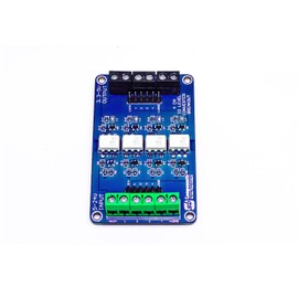 sb components 4 Channel IO Level Converter Breakout 4 Bit Optocoupler Isolator Board 5V-24V PLC Signal Level Voltage Converter Board Module