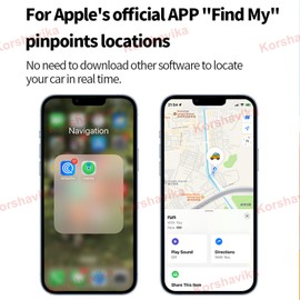 GPS Tracker for Vehicles with Wireless Charger, Car Anti-Loss Device Real-Time Location Tracking, Compatible with Apple Find My