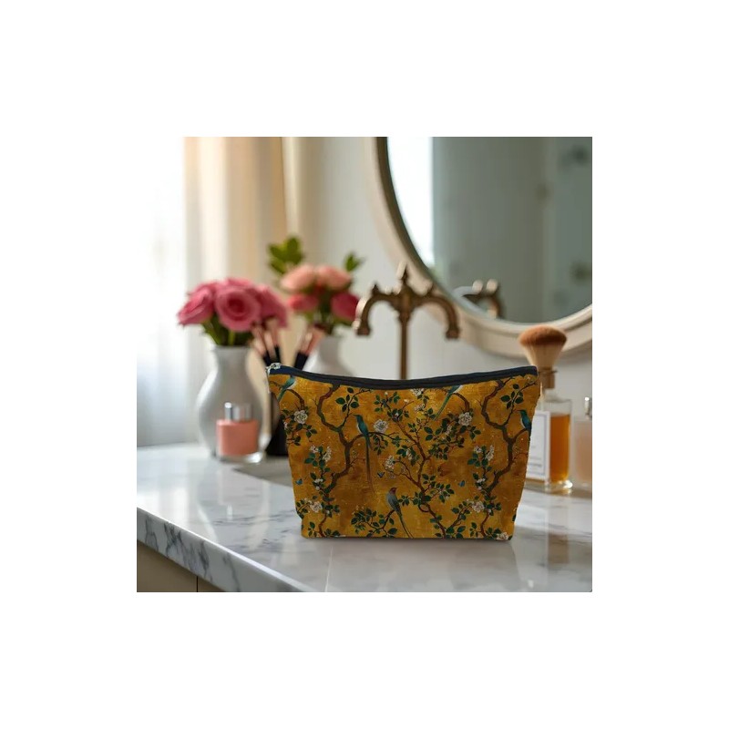 Bolsa Maquillaje Natural Plants Con Flores Retro