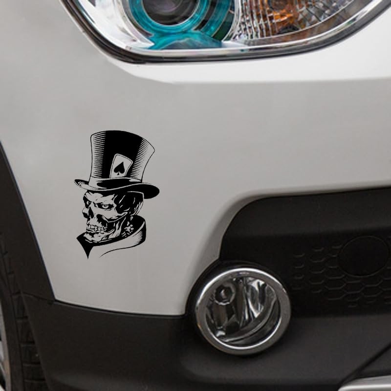Skull Skeleton Sticker Poker Joker Ace Spade Skull Sticker Car
