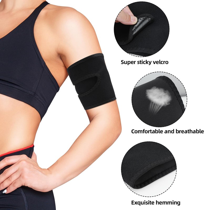 Upper Arm Compression Sleeve, Adjustable Splint for Biceps and Elbow