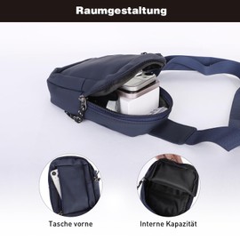 Minicloss Mini Shoulder Bag, Mini Men's Chest Bag, Shoulder Bag with Outdoor Sports, Outdoor Travel with Shoulder Bags, Shoulder Bag Chest Bag for Lightweight and Breathable, blue