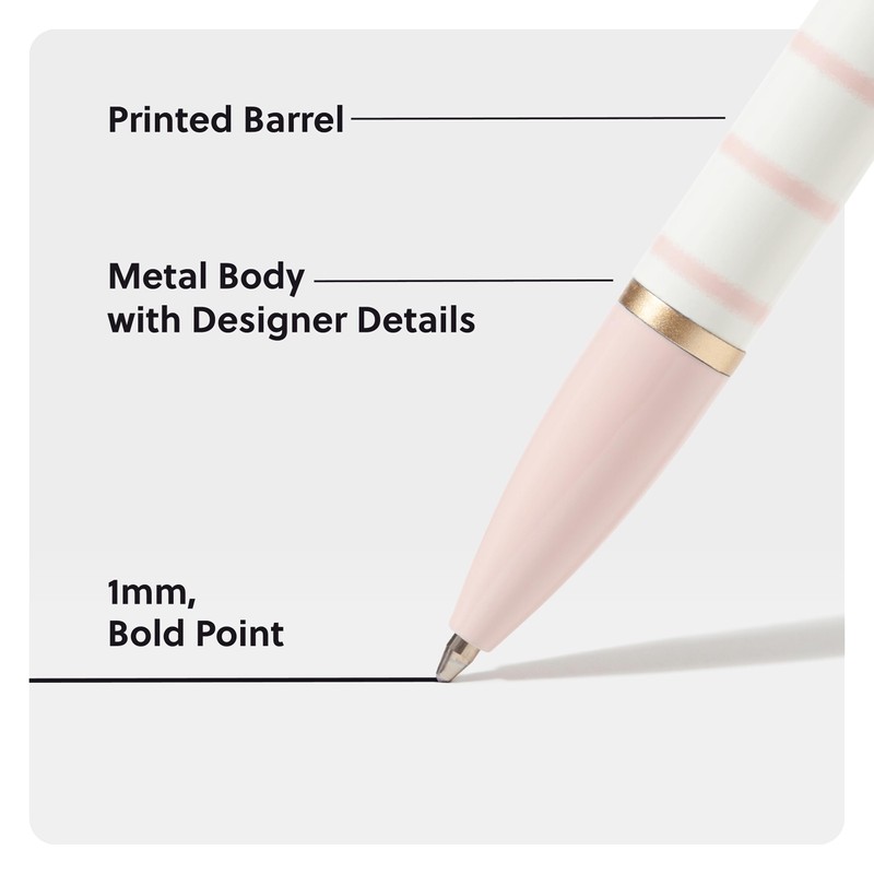 U Brands Monterey Ballpoint Pens, Set of 2, Stripes And