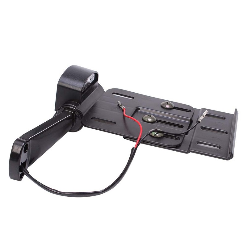 AQIMY Motorcycle LED Light License Plate Frames Side Mount License