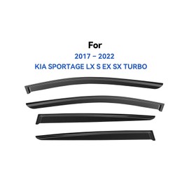 YQAUTEC Window Visors Rain Guards Shield for 2017-2022 Kia Sportage, Tape-on Window Wind Deflectors Vent Shades for 17-22 Sportage Lx S Ex Sx Turbo