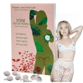 Yoni 6 Packs Yoni Flower Care Ball With String, Clean up The Residue and PH...