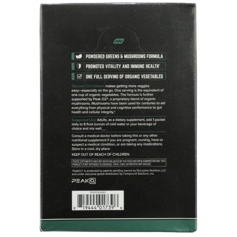 ONNIT Shroom Tech Greens Dietary Supplement 8 Box Lot-30 Packets.