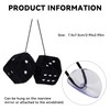 Couslcd Pair Fuzzy Plush Dice for Car Mirror, 2.75'' Retro